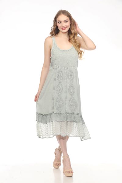 Sandwash Strap Dress - Sage